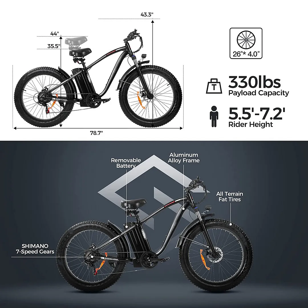 🔥Clearance Sale🔥✨Outdoor electric bike with 48V / 15Ah lithium battery✨