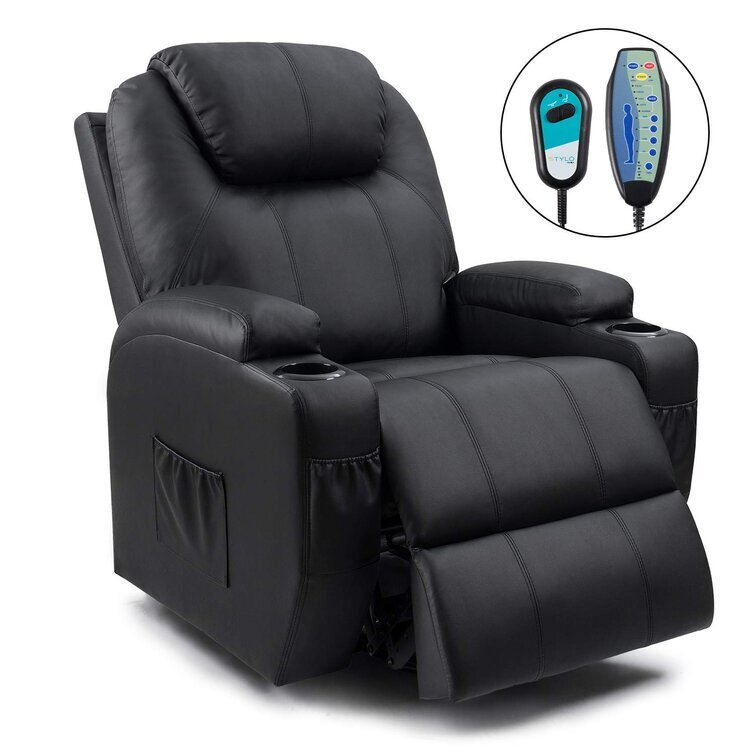 Faux leather electric lift massage chair
