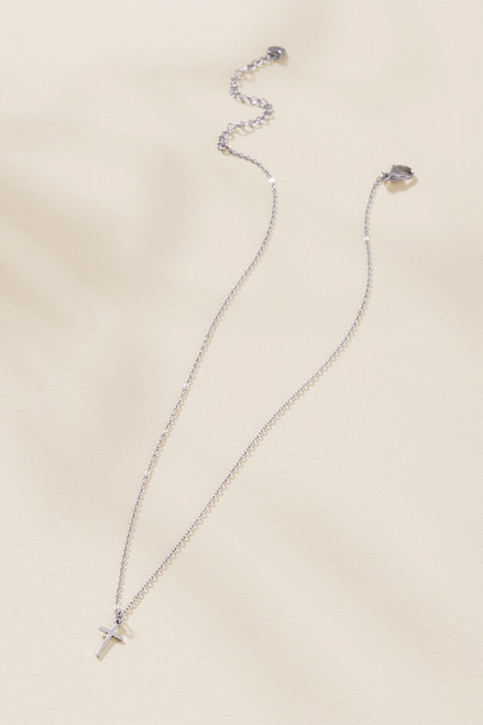 Ivy Stainless Steel Cross Pendant Necklace