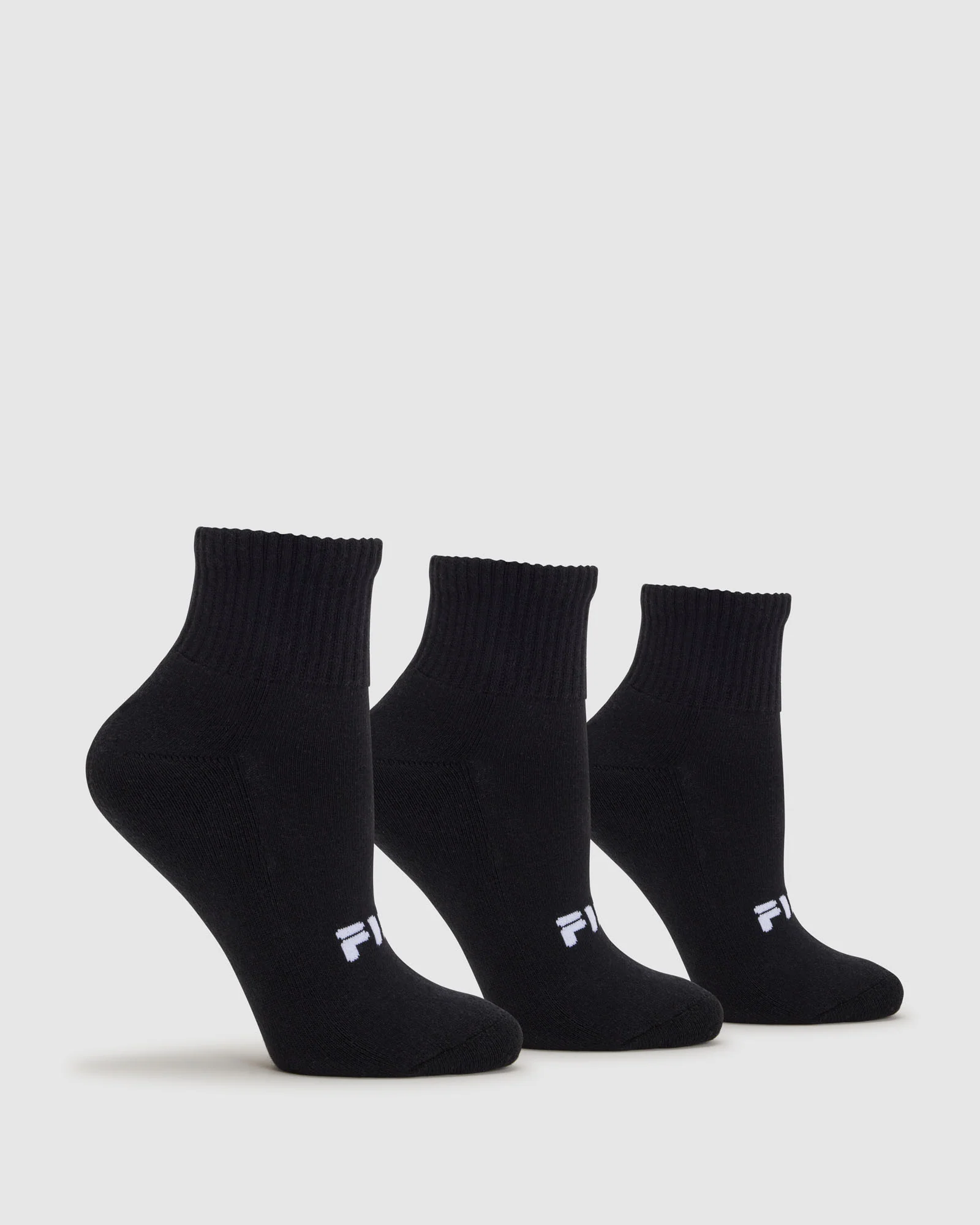 Fila Unisex Youth Qtr Socks 3pk