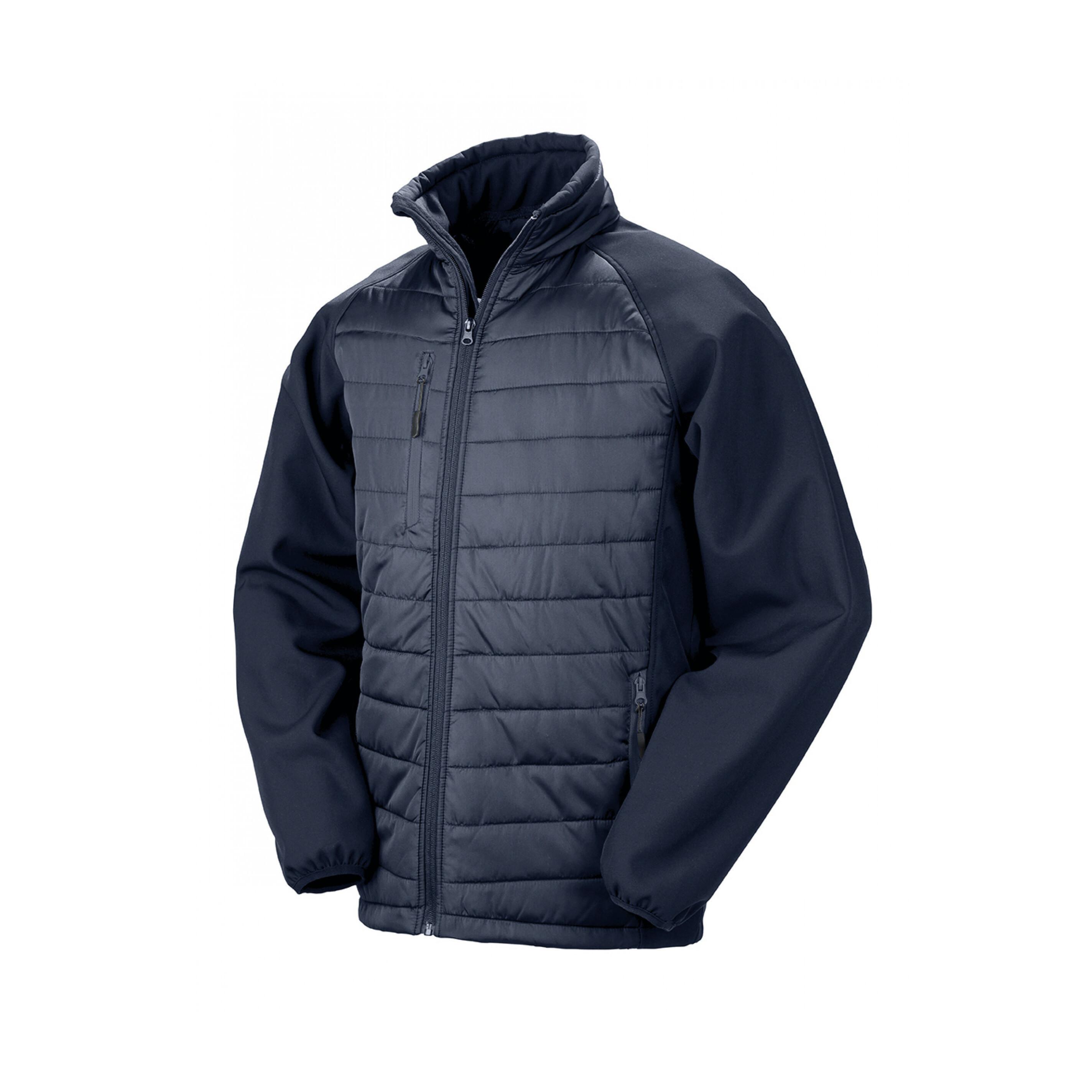 Result recycelte daunenjacke softshell black compass softshell