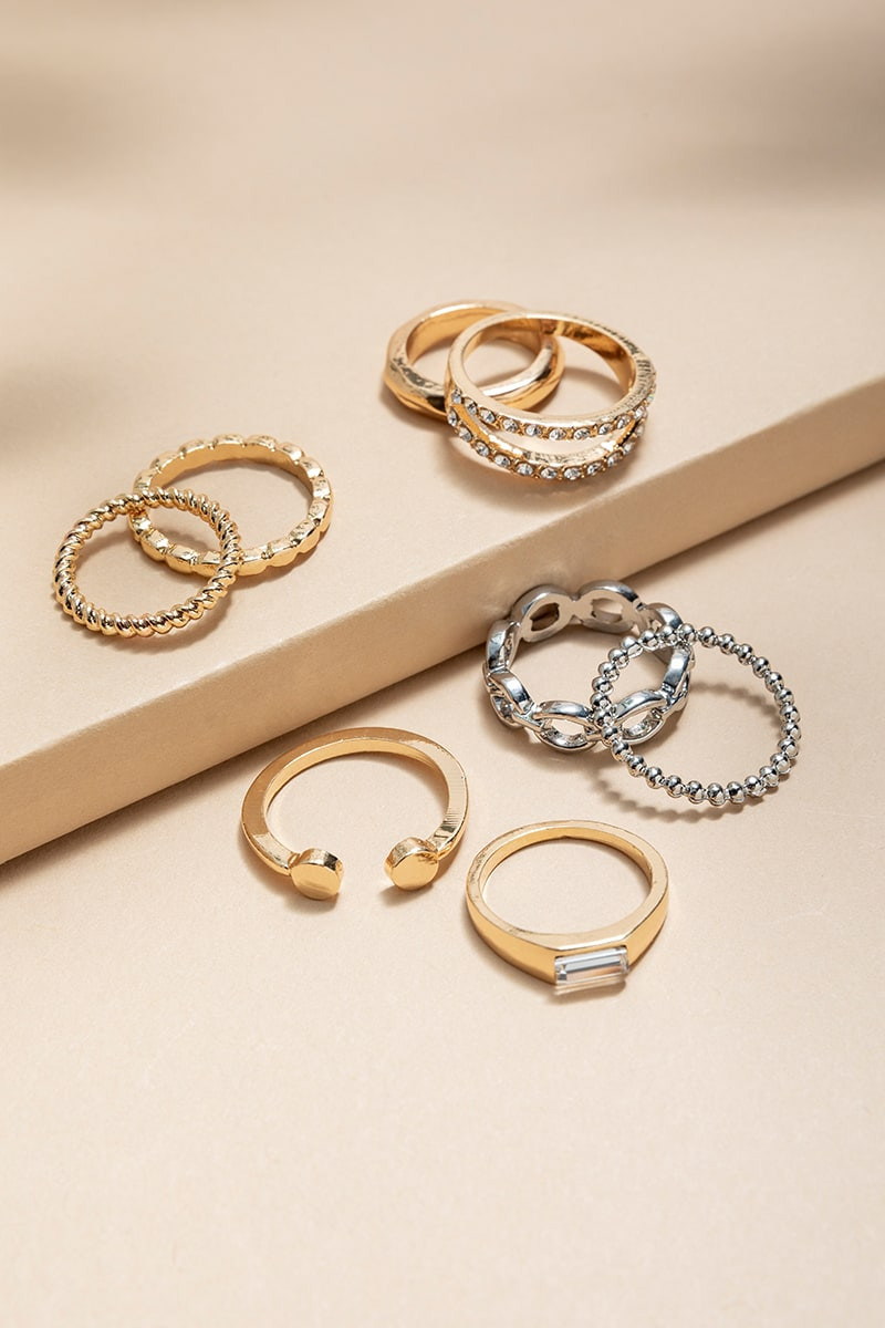 Rita Mixed Style Ring Set