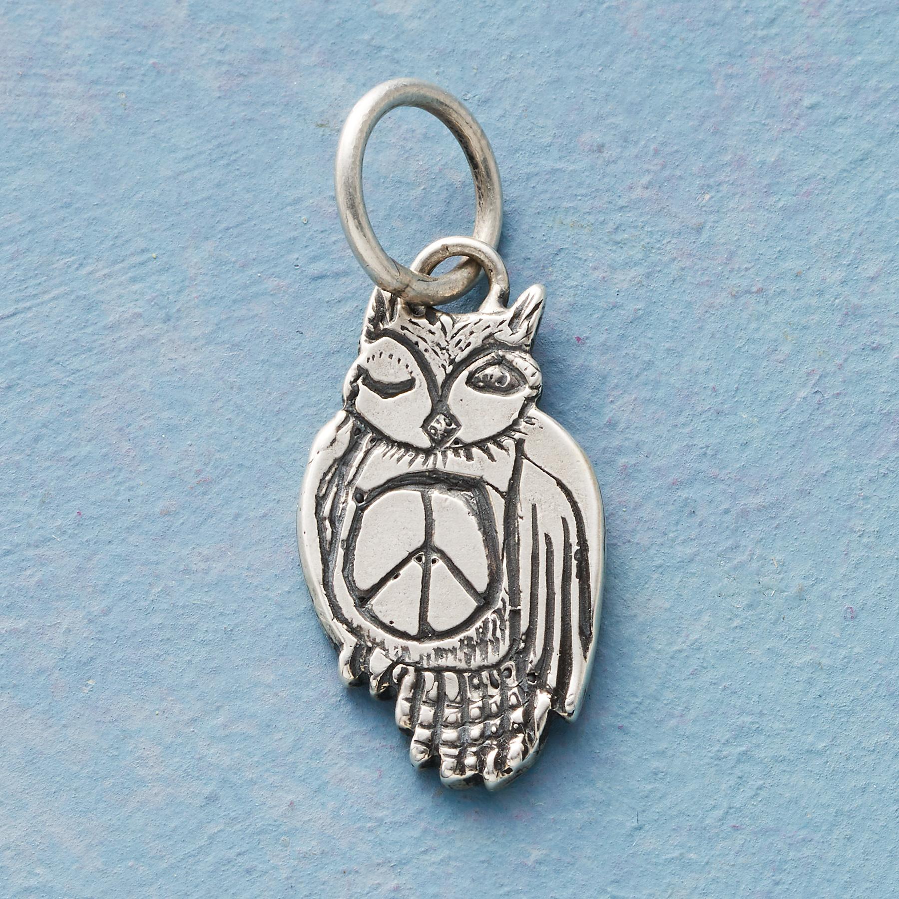 Sterling Silver Peaceful Owl Charm