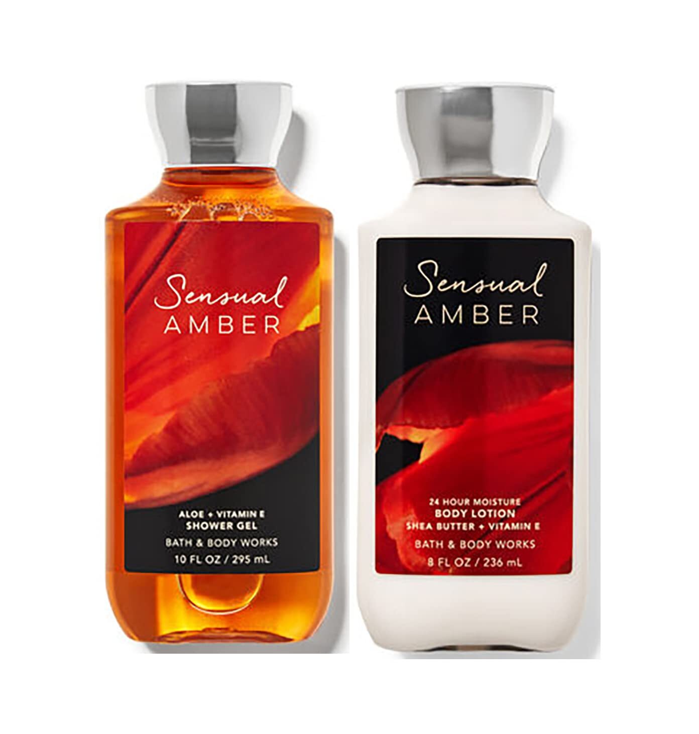 Bath & Body Works Sensual Amber Signature Collection Body Lotion and Shower Gel Gift Set (Sensual Amber)
