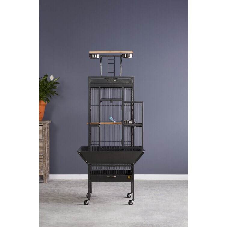 Bremer Steel Play Top Floor Bird Cage with Wheels