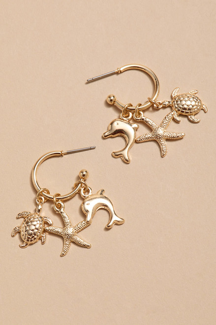 Ophelia Sea Life Hoop Earrings