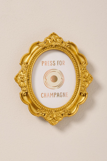 Press for Champagne Mini Frame Magnet