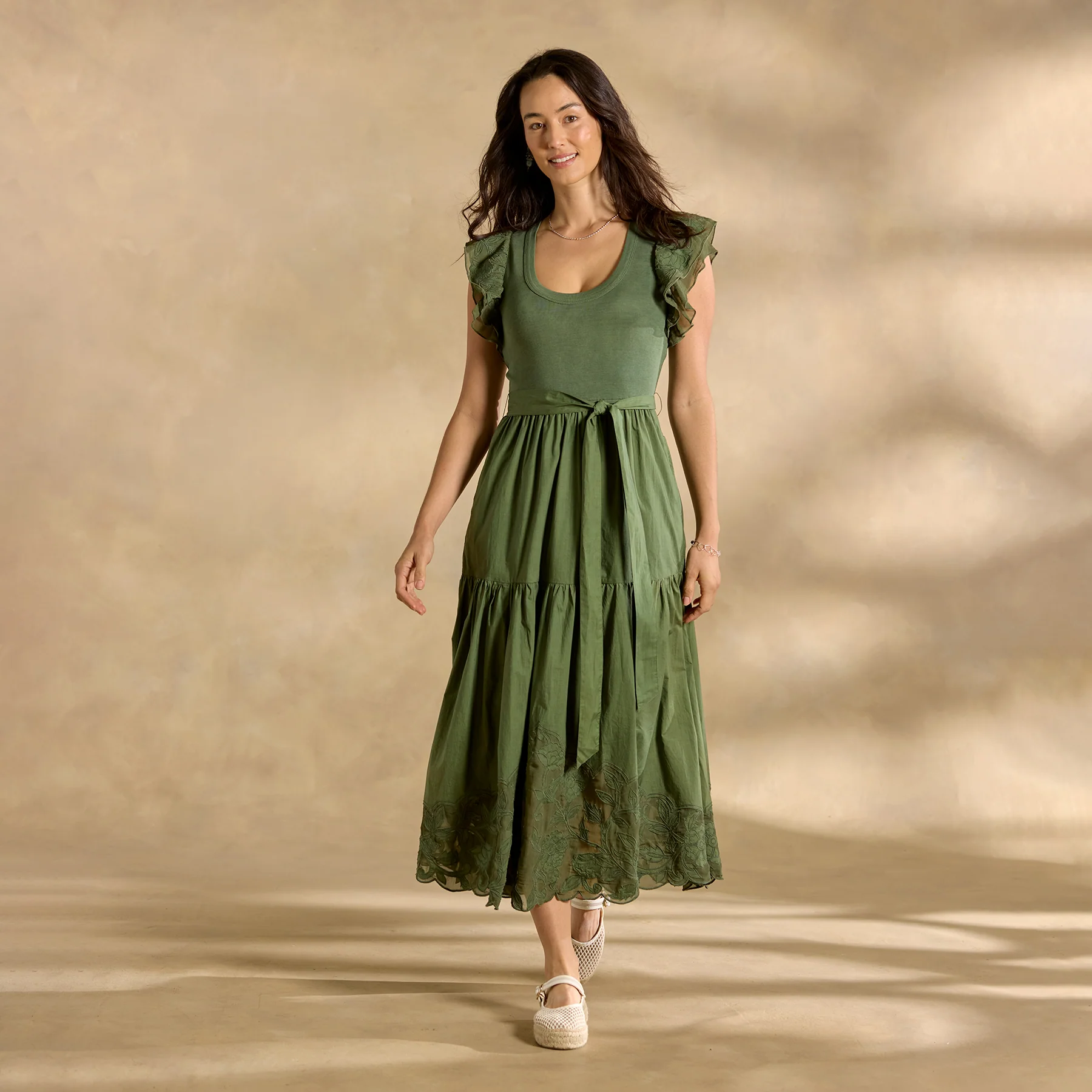 Madera Mixed-Media Dress