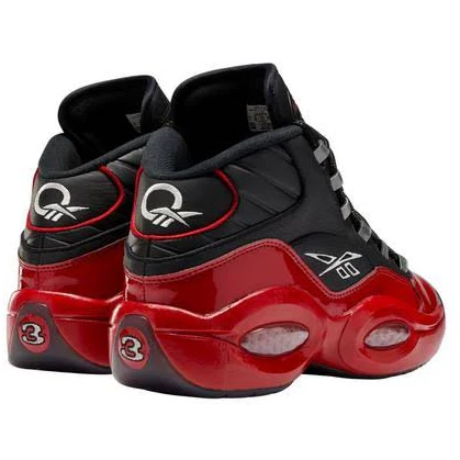 Final inventoryReebok Kid's Question Mid Street Sleigh Shoes - Black / Vector Red