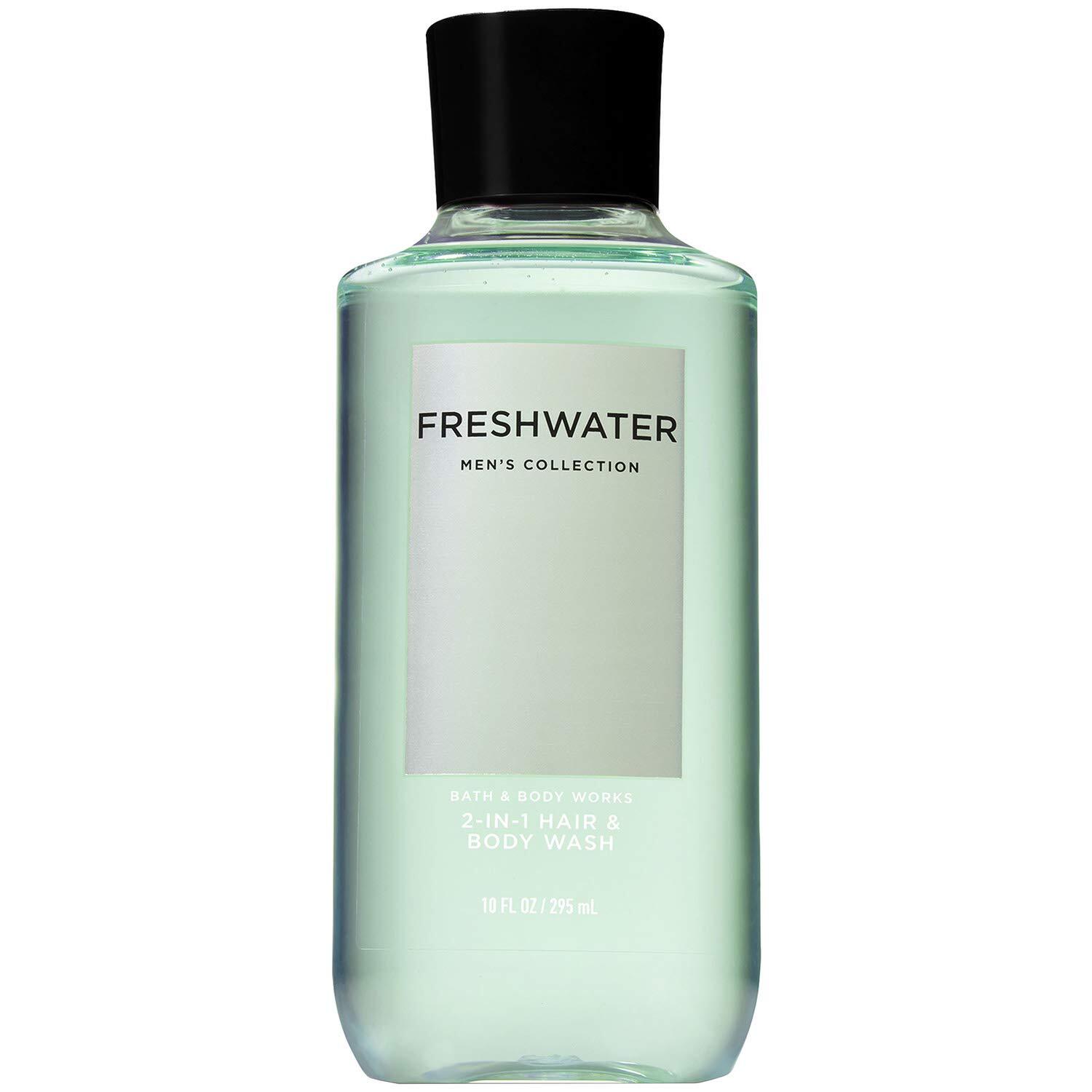 Bath & Body Works Men's Collection FRESHWATER 2-IN-1 Hair and Body Wash 10 Fluid Ounce