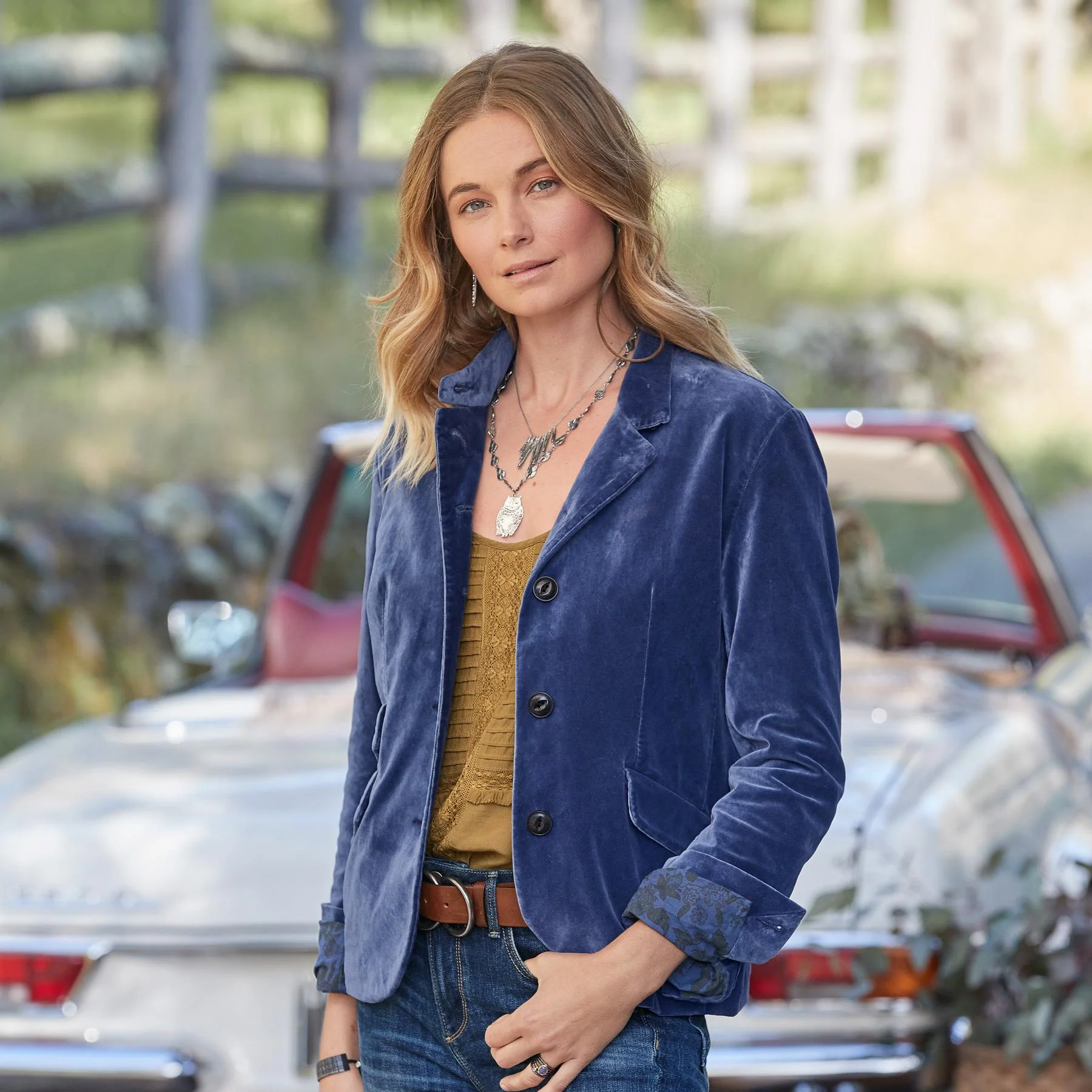 Rivulet Velvet Blazer