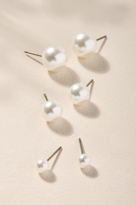 Britney Pearl Stud Earring Set