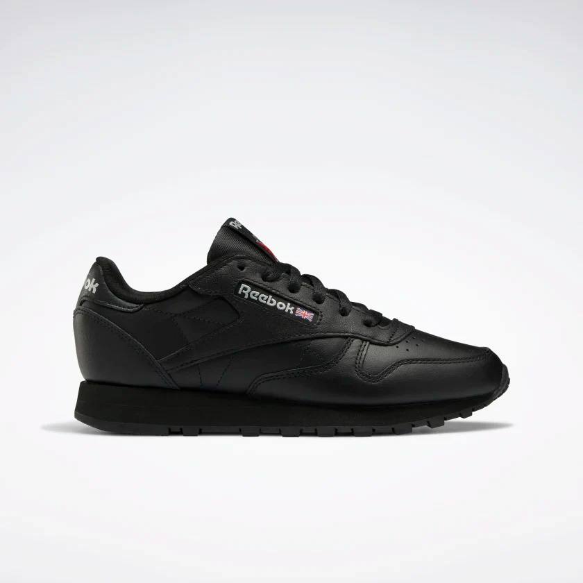 Final inventoryReebok Women's Classic Leather Shoes - Core Black / Pure Grey 5