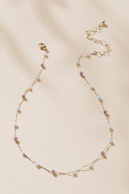 Monica Bead Station Single Stand Necklace