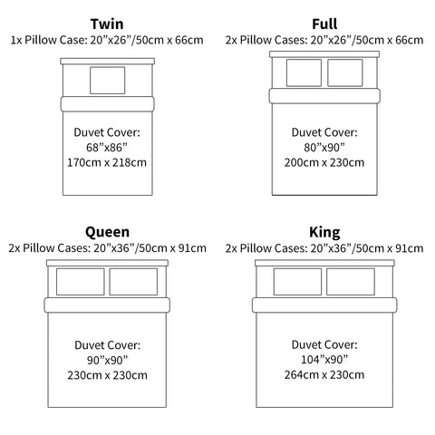 [White]100% Cotton Sheets - Soft & Breathable Sheet Set - 4 Pieces