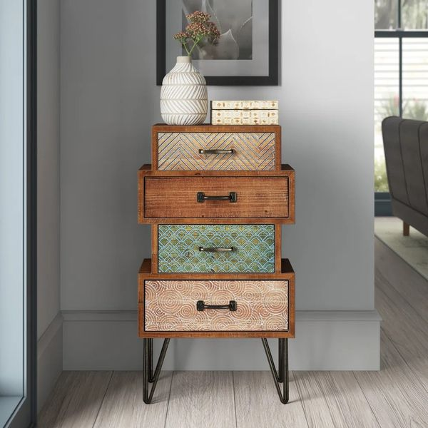 Popular Picks in Home Improvement Wood 4-Drawer End Table