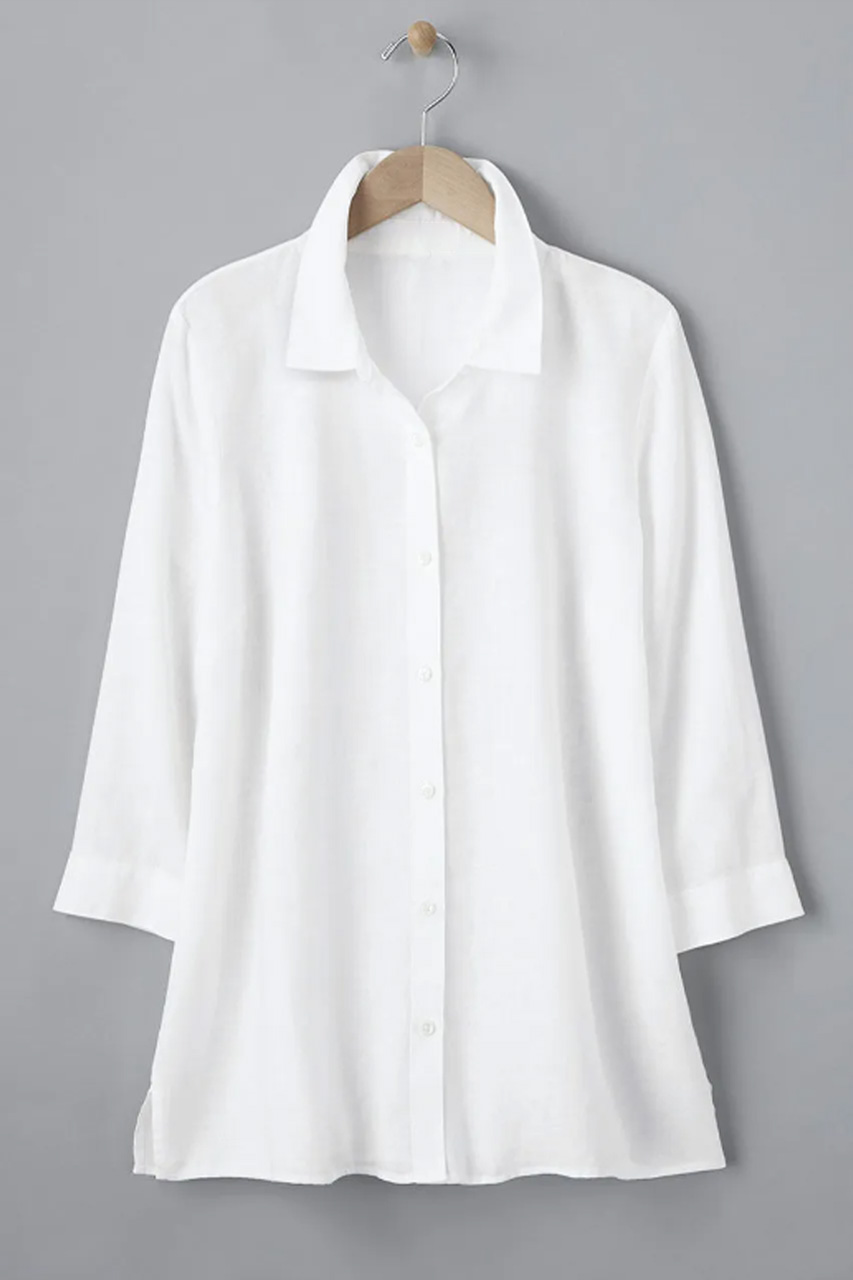 Easy-Care Linen Big Shirt