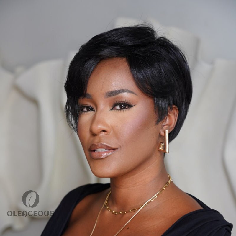 Short Pixie Cut Glueless Hair Wig
