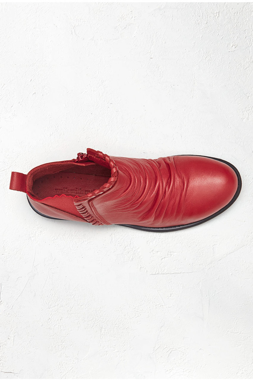 Carmen Leather Booties by Walk With Me™