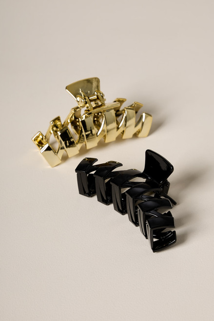Gabriel Metal Zig Zag Hair Claw Set