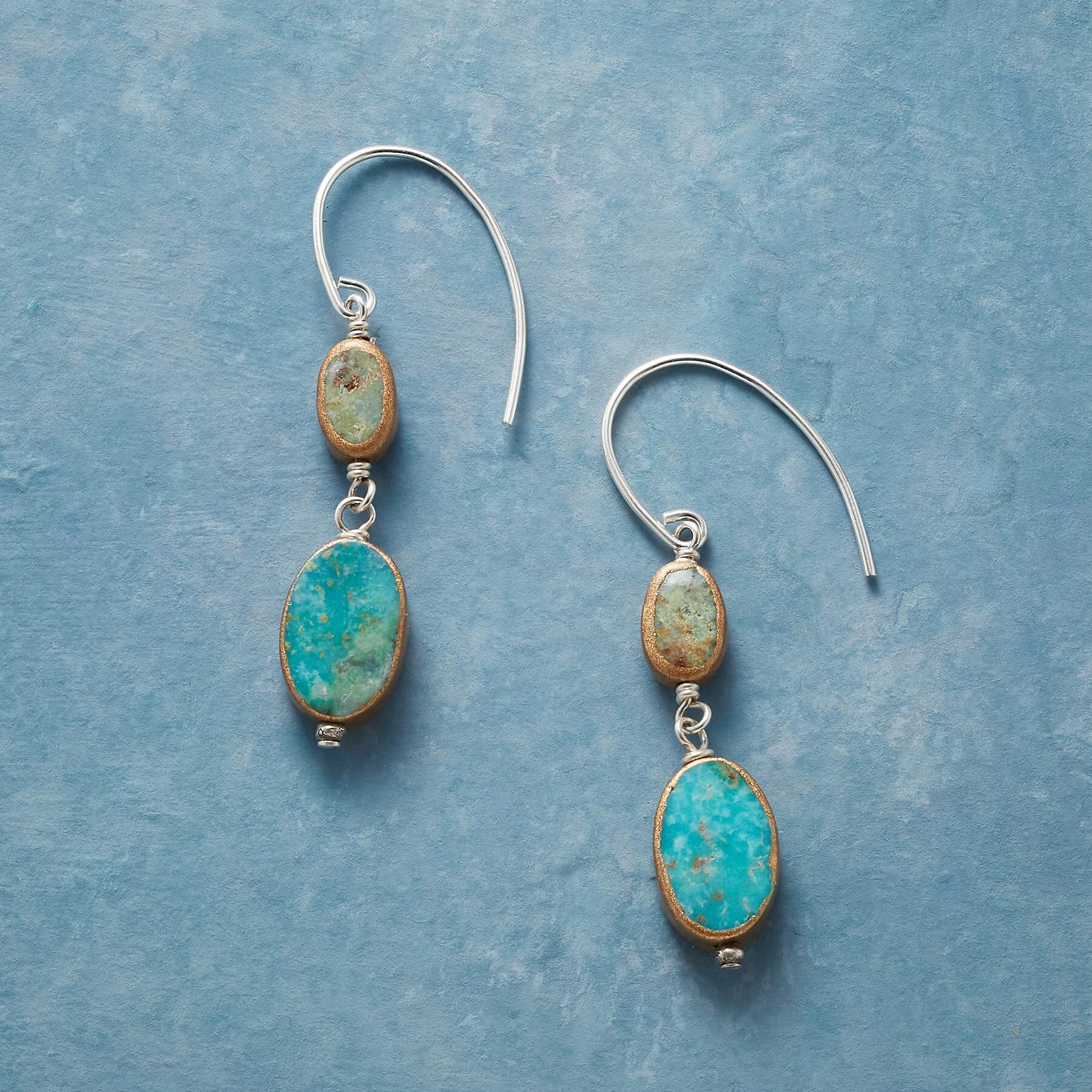 Two Tone Turquoise Earrings