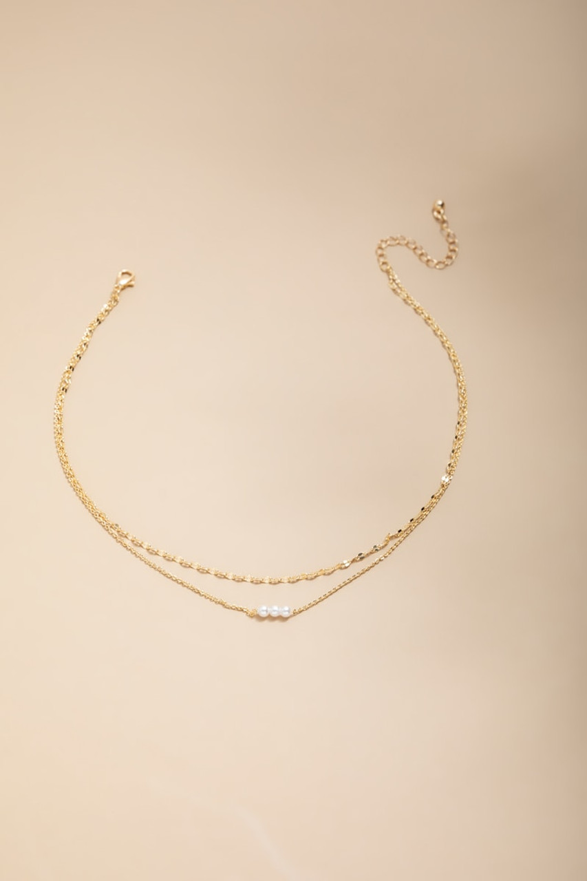 Rosemary Layered Pearl Pendant Necklace