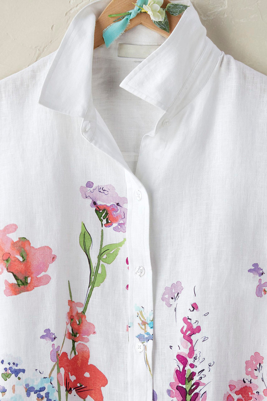 Watercolor Linen Big Shirt