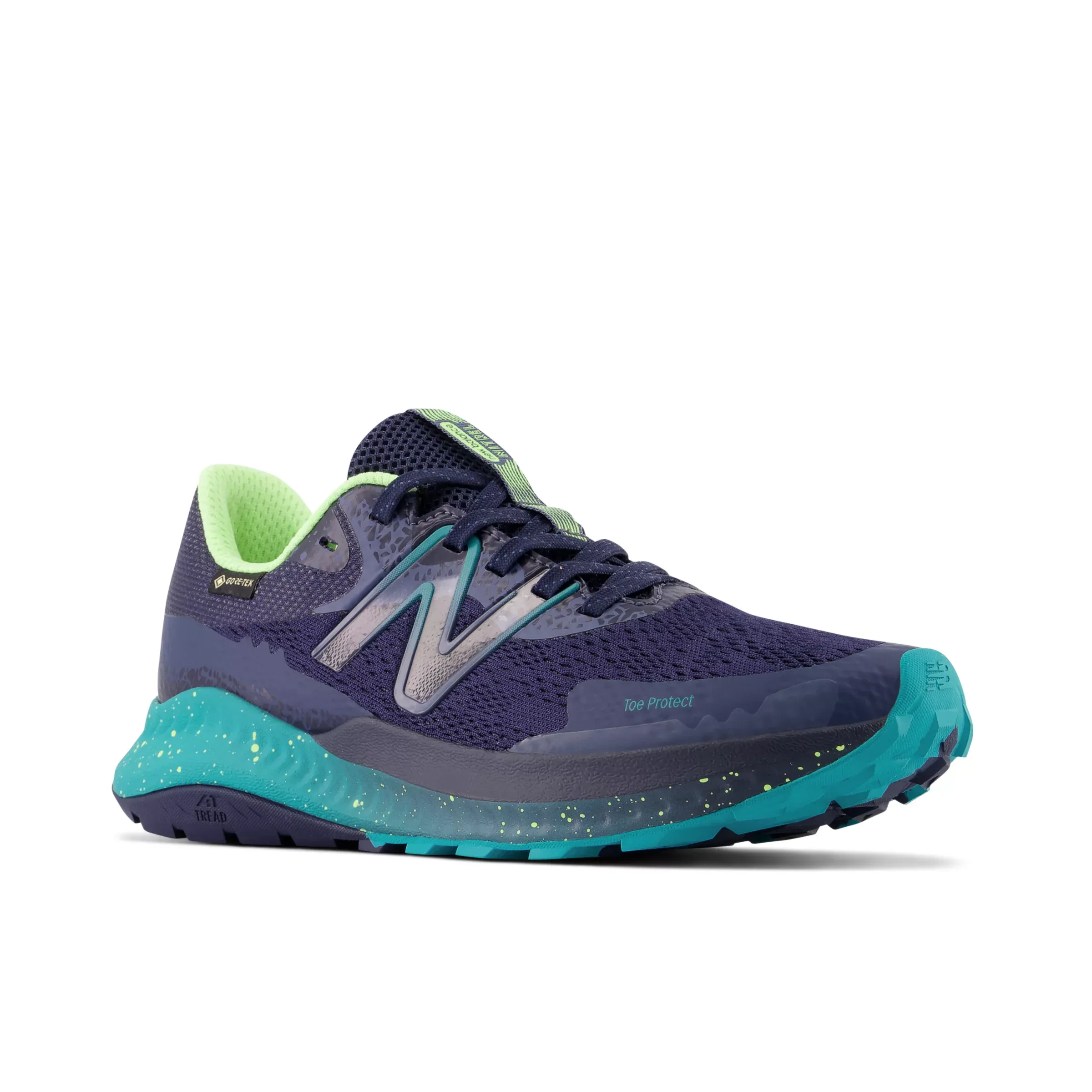 Final inventoryDynaSoft Nitrel v5 GTX - Natural Indigo with Electric Teal and Bleached Lime Glo