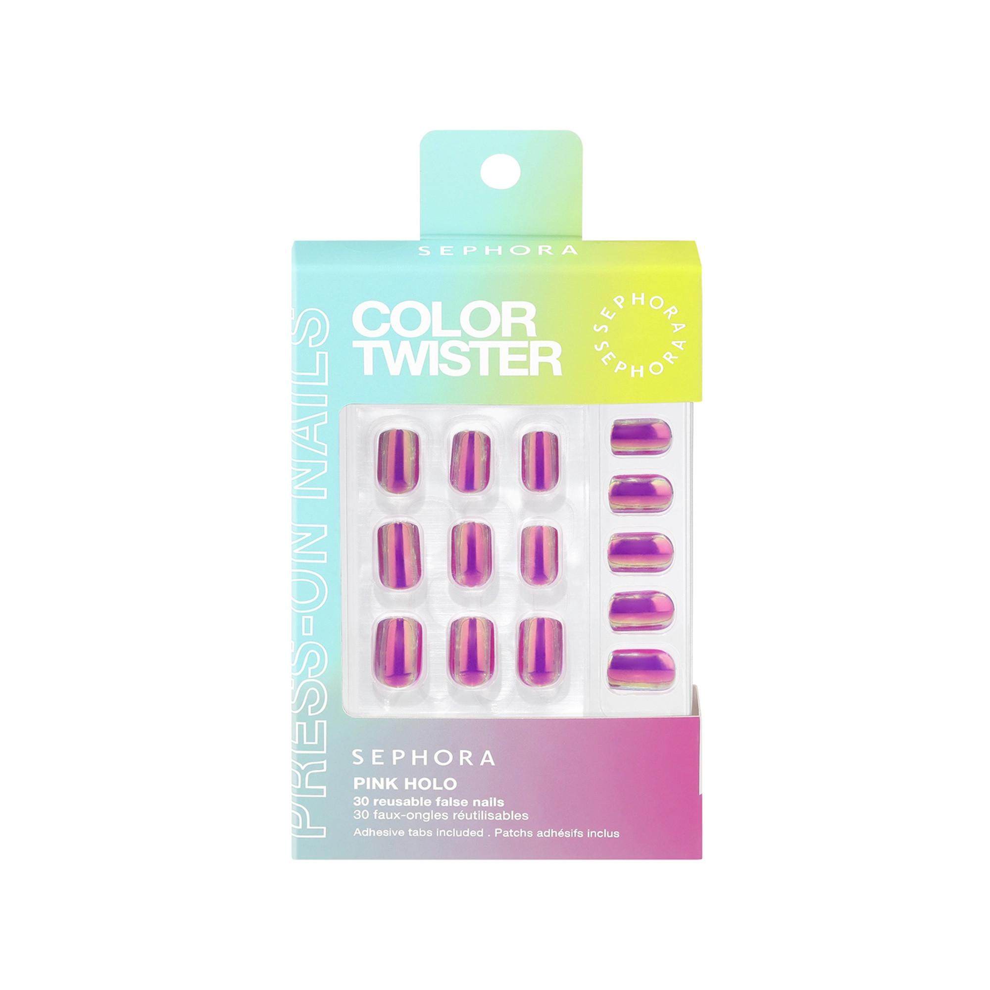 SEPHORA Color Twister - Set mit wiederverwendbaren künstlichen Nägeln und Klebestreifen