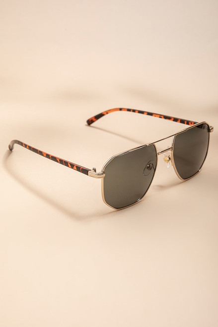 Cate Angular Aviator Sunglasses