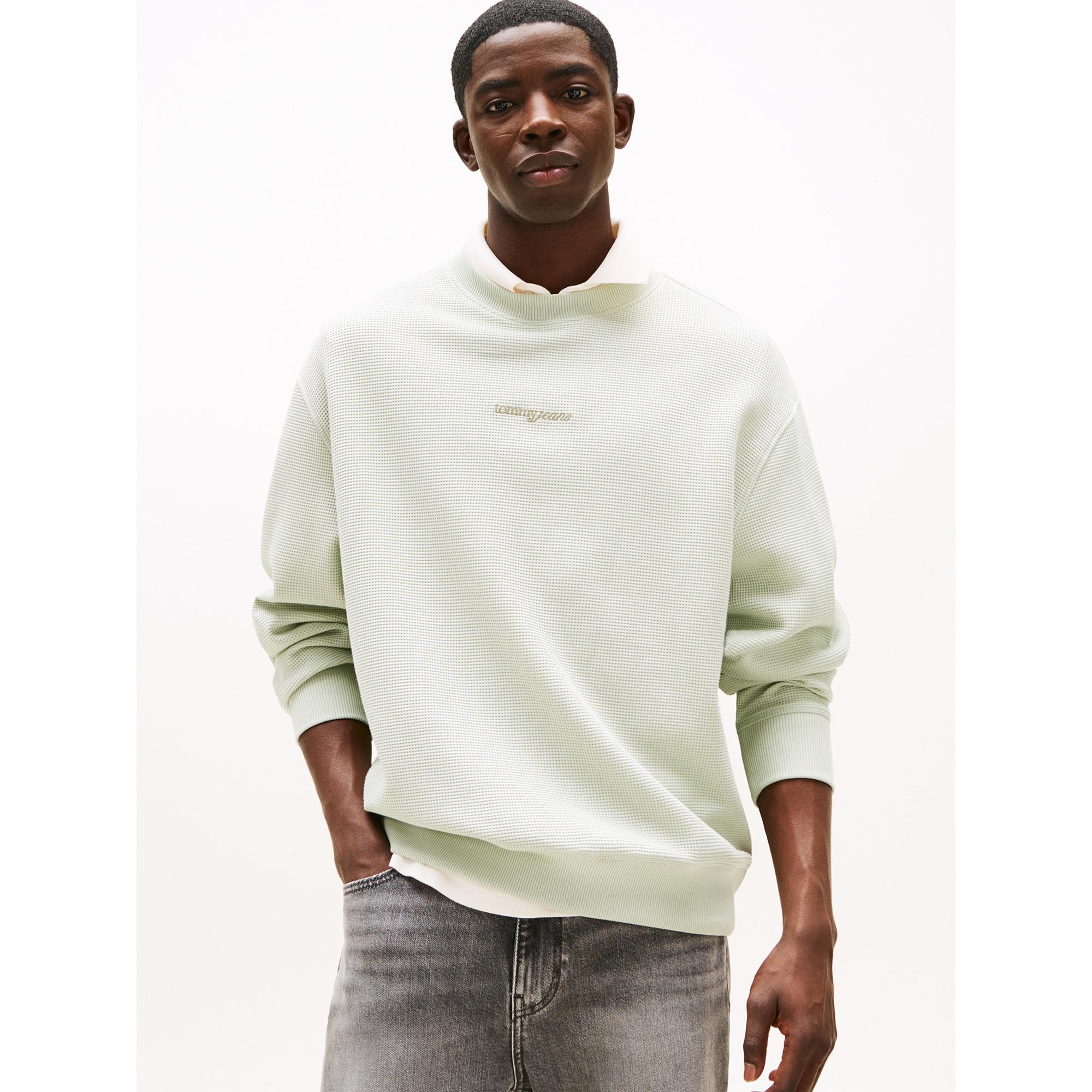 TOMMY JEANS TJM RLX WAFFLE SCRIPT CREWSweatshirt