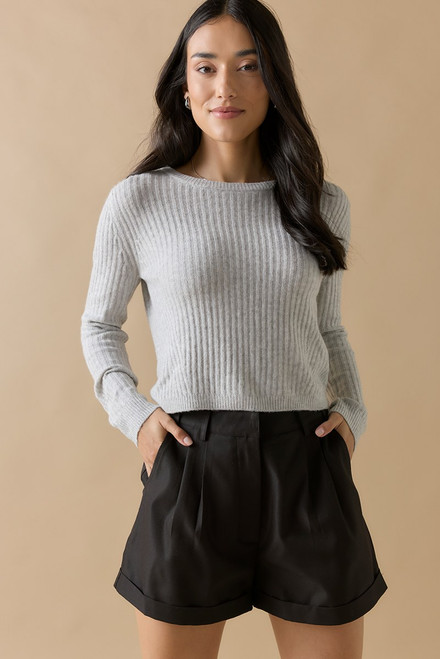 Jasmine Long Sleeve Ribbed Pullover Sweater