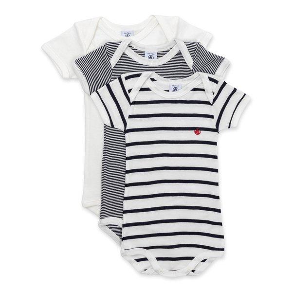 PETIT BATEAU Triopack, Bodys, kurzarm