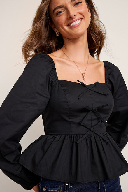 Amber Bow Front Blouse