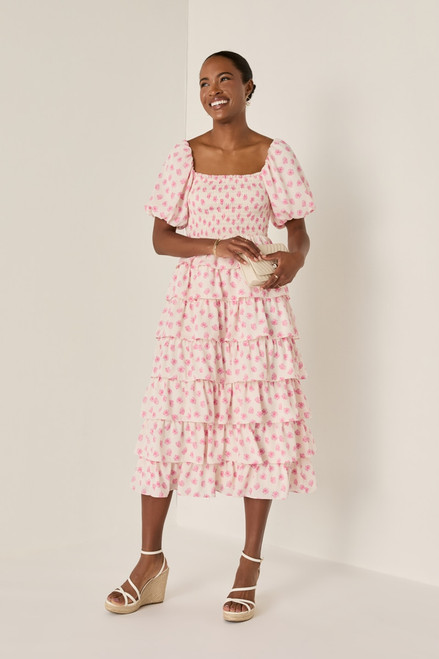 Suzi Tiered Floral Midi Dress