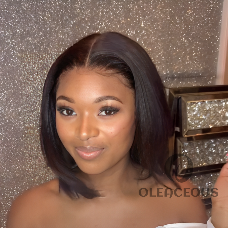2026 Brazilian Black Straight Hair Glueless Short BOB Wigs Lady Wig