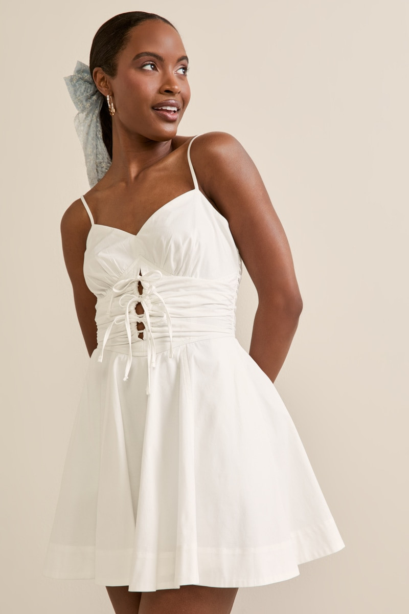 Camille Tie Front Mini Dress