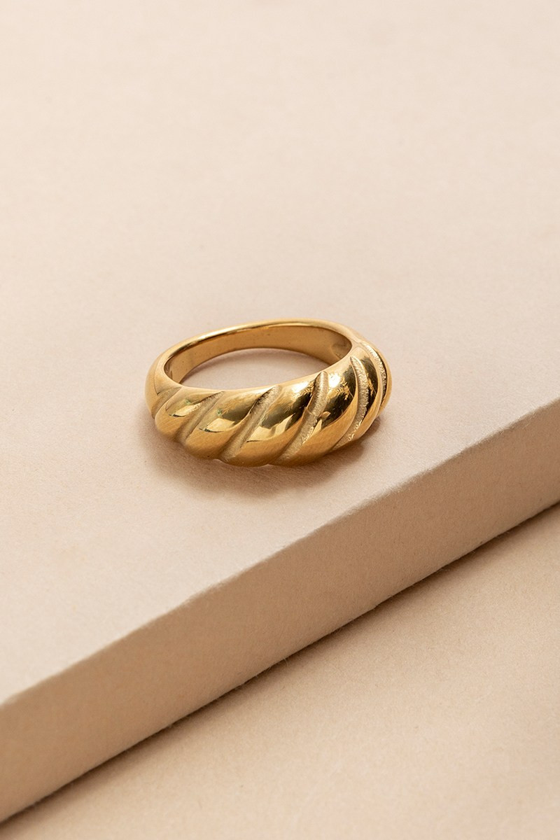 Sophie Stainless Steel Croissant Ring