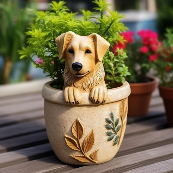 🔥Clearance sale for only $29.99🔥Garden Art Dog Flowerpot