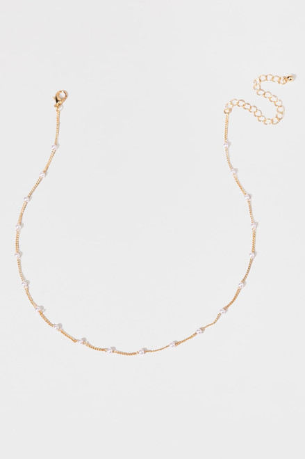 Kimberlyn Tiny Pearl Stations Necklace