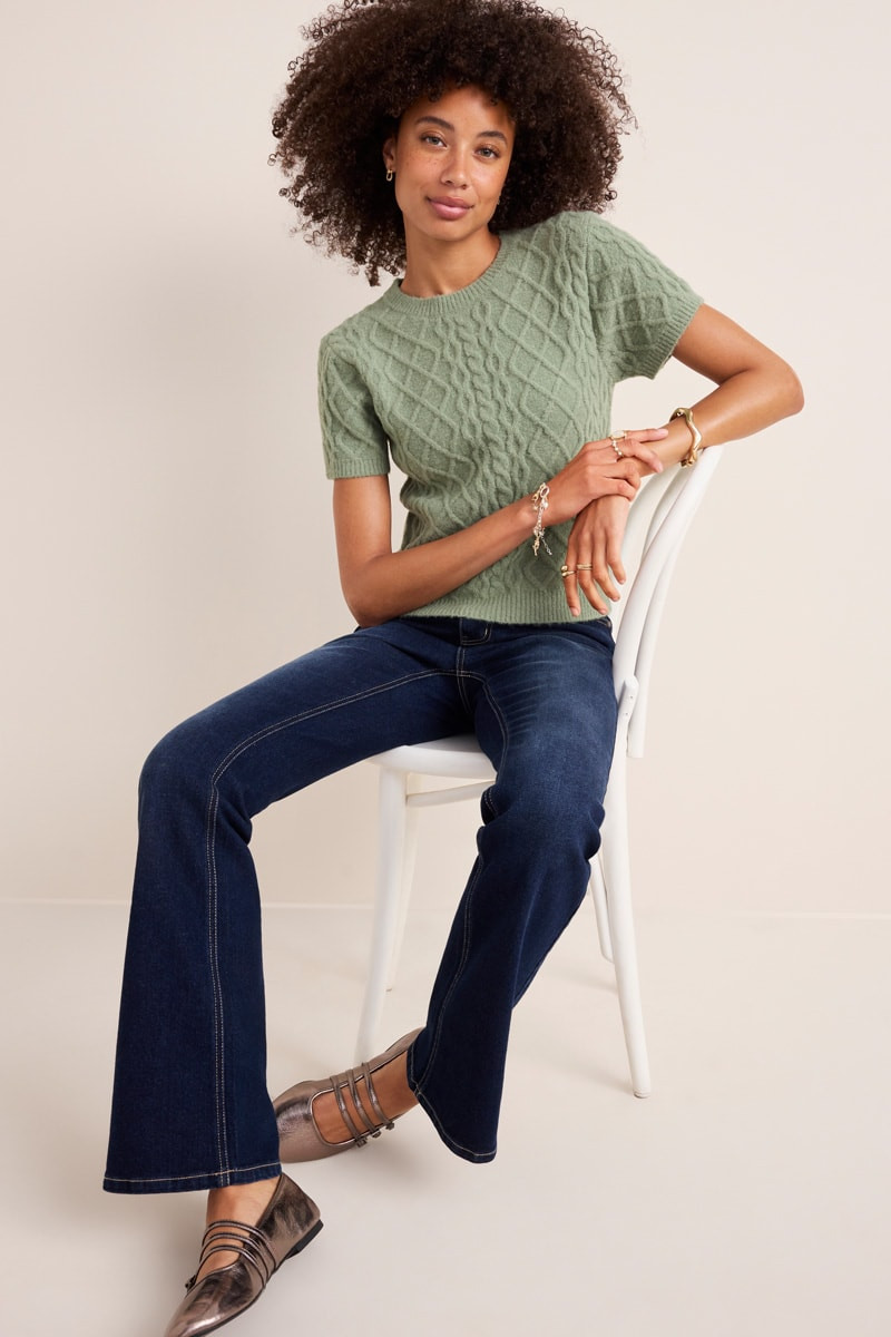 Dana Cable Knit Sweater Tee