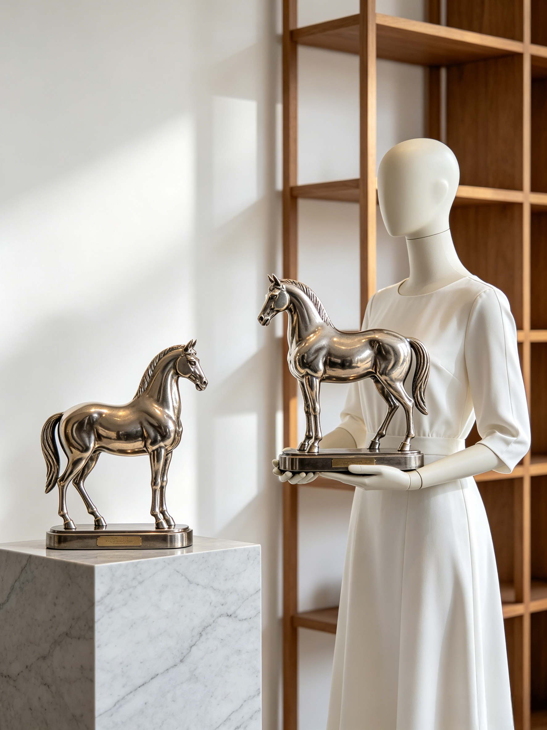 Standing Horse with Base (Set of 2)