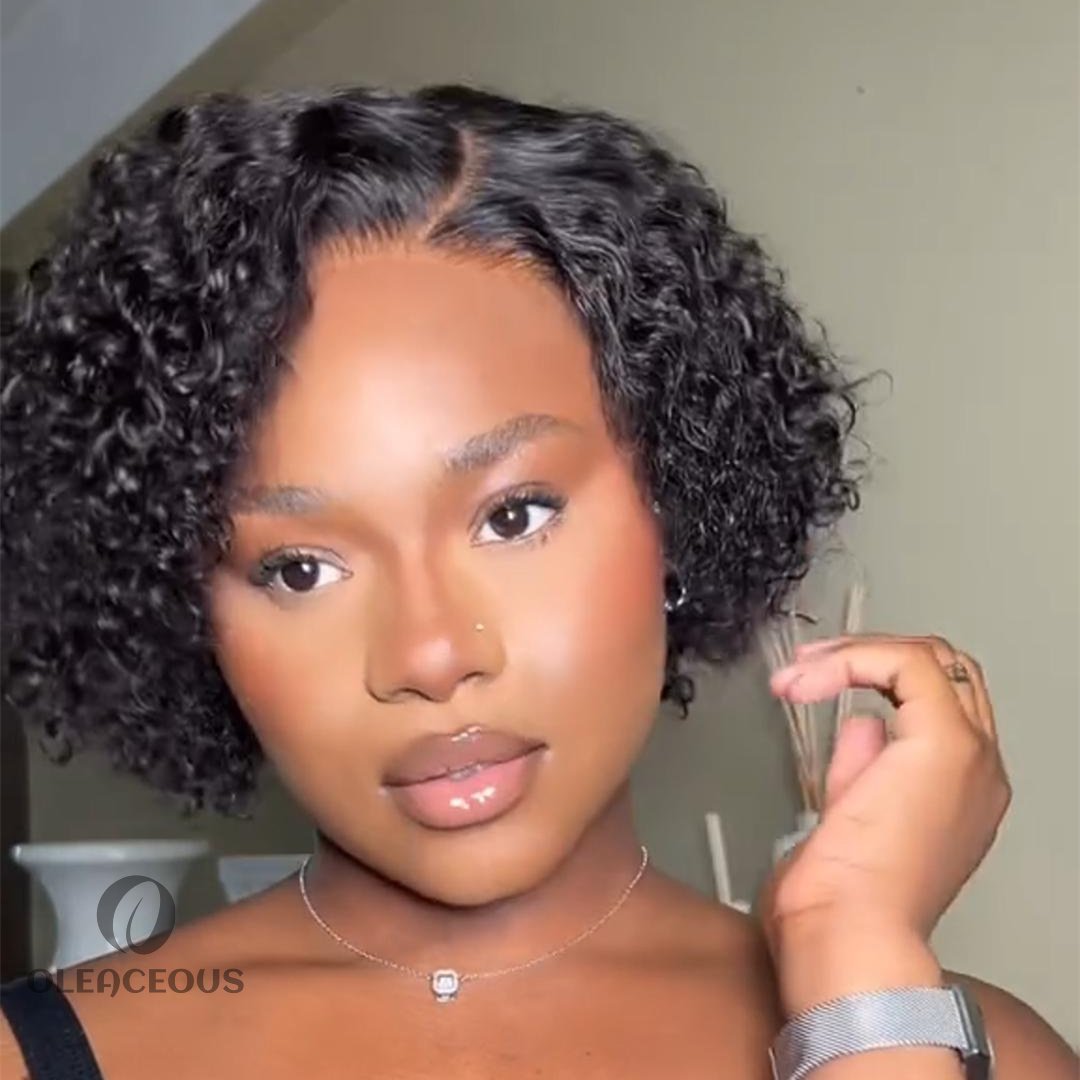 Trendy Short Cut Curly Minimalist HD Lace Glueless Side Part Wig