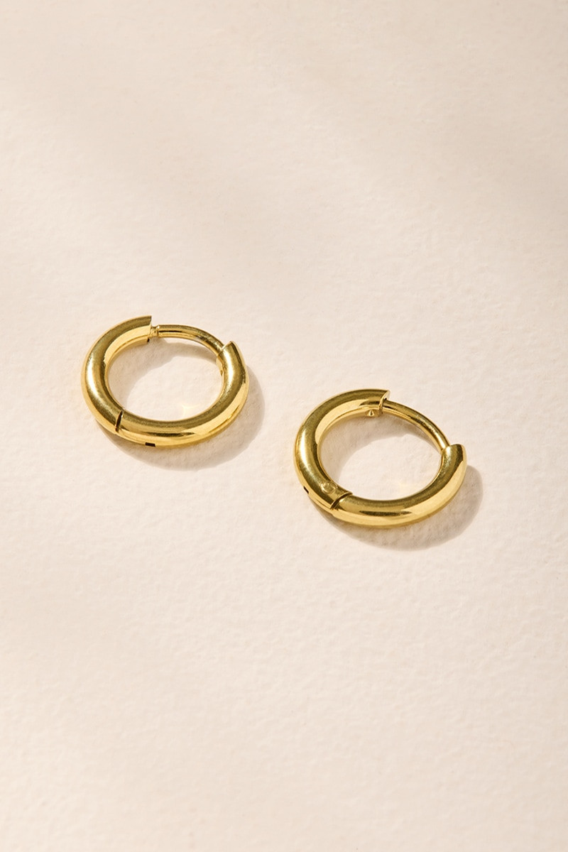 Janice Stainless Steel Huggie Hoop Earrings