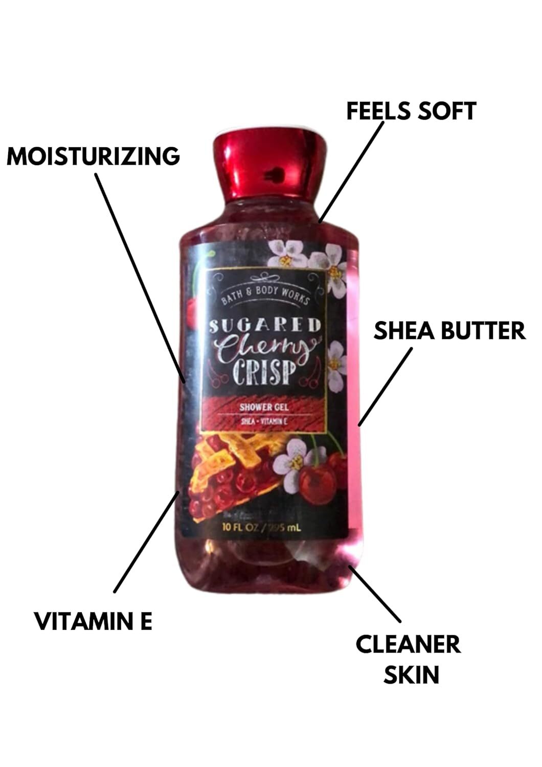 Bath & Body Works Sugared Cherry Crisp Shower Gel 10 fl oz / 295 mL