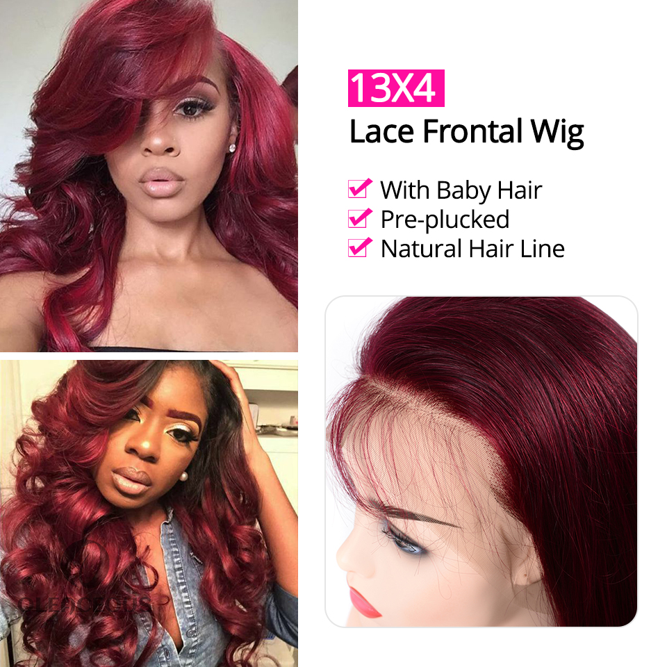Fascinating Brazilian Long Hair Water Wave Wigs | Wine Red Wig
