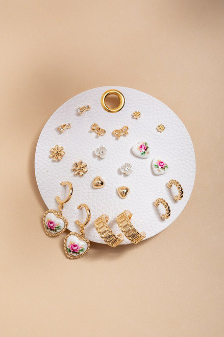 Christi Vintage Ceramic Earring Set