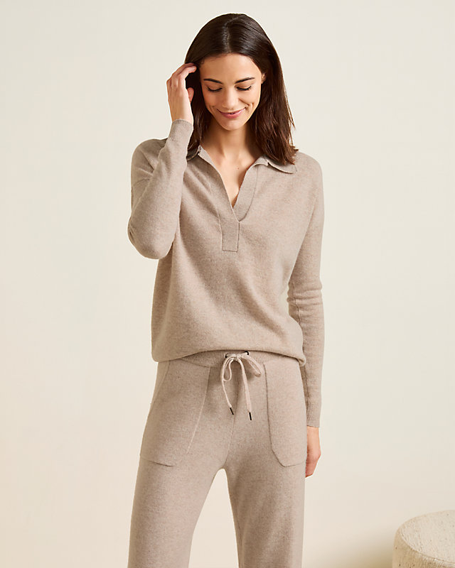 Cashmere Polo Sweater