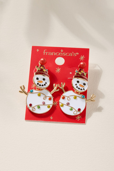 Snowman Drop Earrings