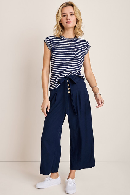 Lilla Button Front Culotte Pants